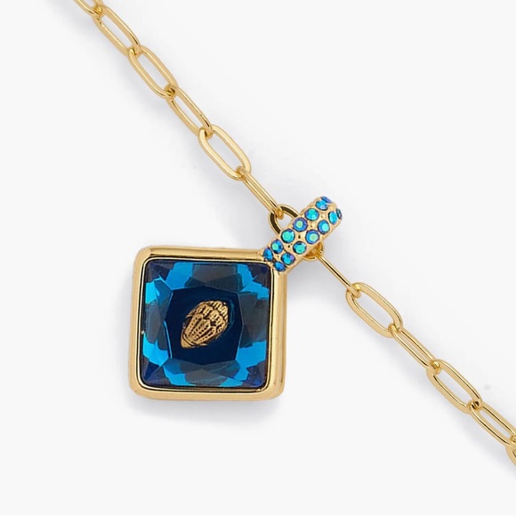 Kurt Geiger Square Stone Eagle Pendant Necklace - Picture 3 of 6